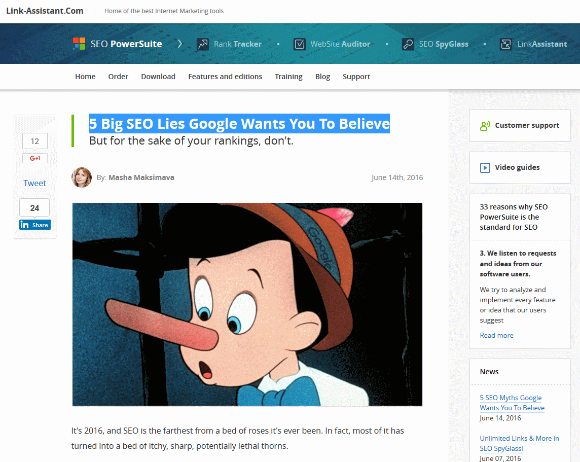 5 Big SEO Lies Google Wants You To Believe by link-assistant