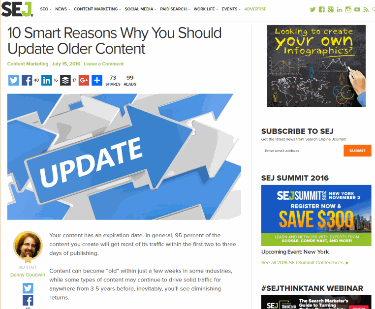 10 Smart Reasons Why You Should Update Older Content