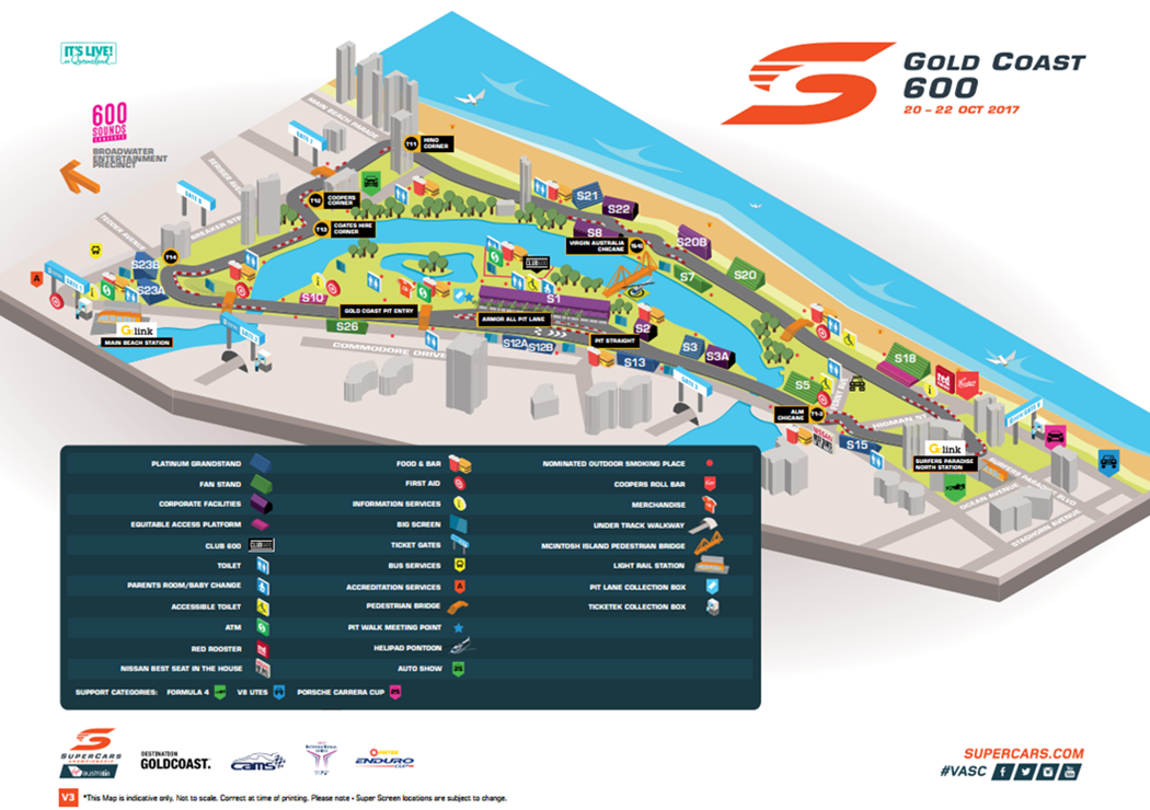 Gold Coast 600 Track Map Verjaardag Vrouw 2020